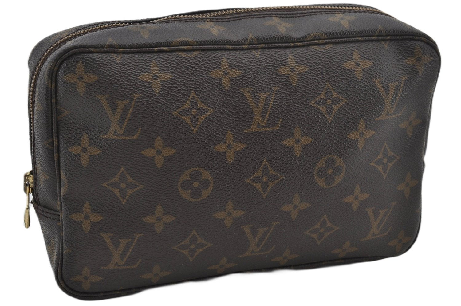 Auth Louis Vuitton Monogram Trousse Toilette 23 Clutch Hand Bag M47524 LV 9730E