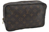 Auth Louis Vuitton Monogram Trousse Toilette 23 Clutch Hand Bag M47524 LV 9730E