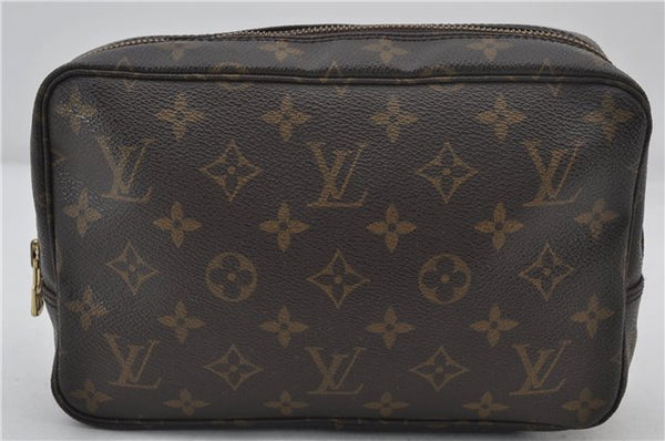 Auth Louis Vuitton Monogram Trousse Toilette 23 Clutch Hand Bag M47524 LV 9730E