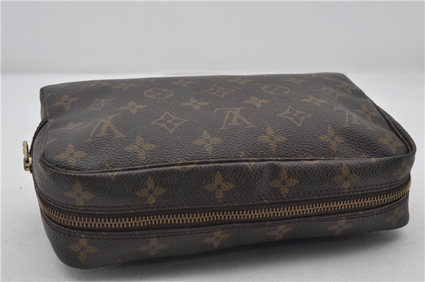 Auth Louis Vuitton Monogram Trousse Toilette 23 Clutch Hand Bag M47524 LV 9730E