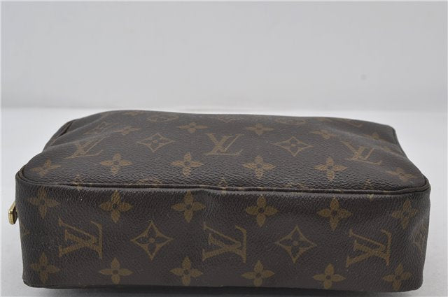 Auth Louis Vuitton Monogram Trousse Toilette 23 Clutch Hand Bag M47524 LV 9730E