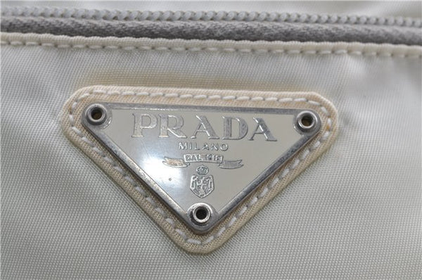 Authentic PRADA Nylon Shoulder Cross Body Bag Purse Ivory 9735C