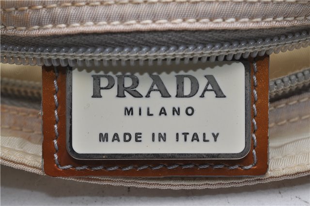 Authentic PRADA Nylon Shoulder Cross Body Bag Purse Ivory 9735C