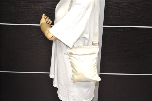 Authentic PRADA Nylon Shoulder Cross Body Bag Purse Ivory 9735C