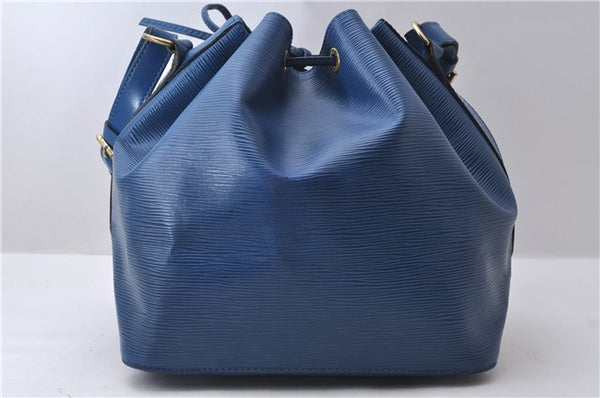 Authentic Louis Vuitton Epi Petit Noe Blue Shoulder Bag M44105 LV 9738C