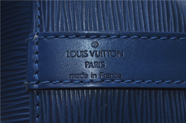 Authentic Louis Vuitton Epi Petit Noe Blue Shoulder Bag M44105 LV 9738C