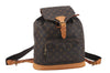 Authentic Louis Vuitton Monogram Montsouris GM Backpack M51135 LV 9739D