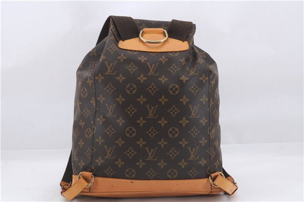 Authentic Louis Vuitton Monogram Montsouris GM Backpack M51135 LV 9739D