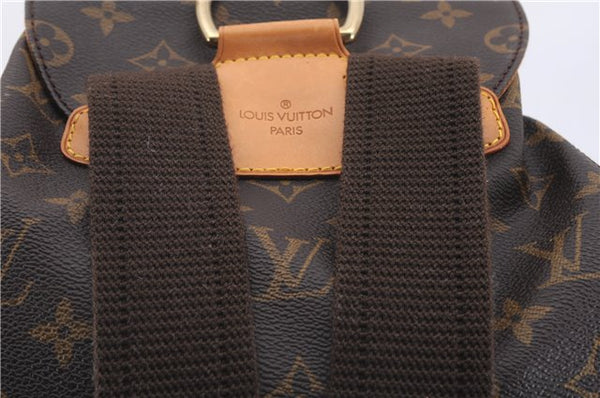 Authentic Louis Vuitton Monogram Montsouris GM Backpack M51135 LV 9739D
