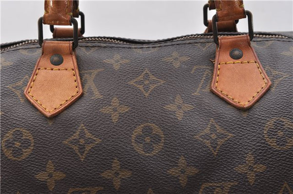 Authentic Louis Vuitton Monogram Speedy 35 Hand Bag M41524 LV 9741C