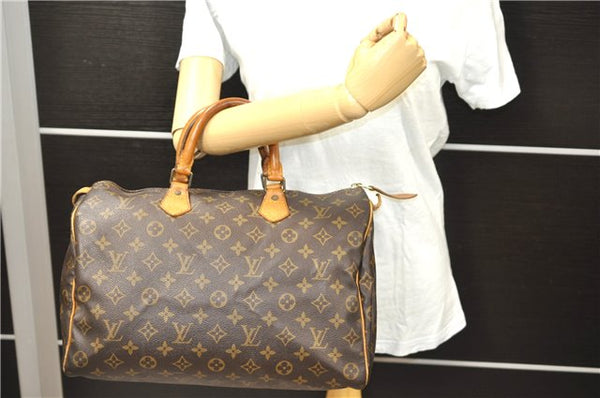 Authentic Louis Vuitton Monogram Speedy 35 Hand Bag M41524 LV 9741C