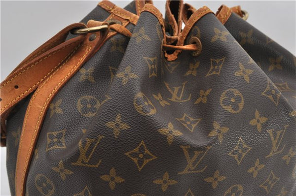 Authentic Louis Vuitton Monogram Noe Shoulder Drawstring Bag M42224 LV 9743E