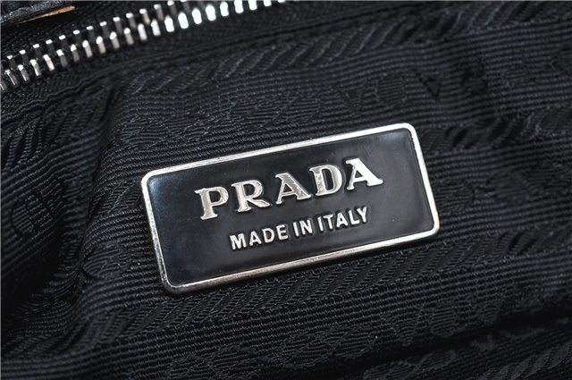 Authentic PRADA Nylon Leather Shoulder Tote Bag Purse Black 9747C