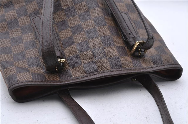 Authentic Louis Vuitton Damier Marais Bucket Shoulder Bag N42240 LV 9749C