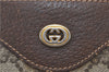 Authentic GUCCI Web Sherry Line Shoulder Tote Bag PVC Leather Brown 9750C