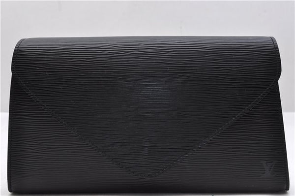 Authentic Louis Vuitton Epi Arts Deco Clutch Bag Black M52632 LV 9751C