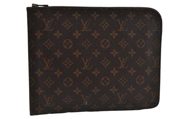 Authentic Louis Vuitton Monogram Poche Documents Document Case M53400 LV 9751D