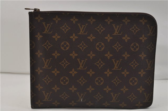 Authentic Louis Vuitton Monogram Poche Documents Document Case M53400 LV 9751D