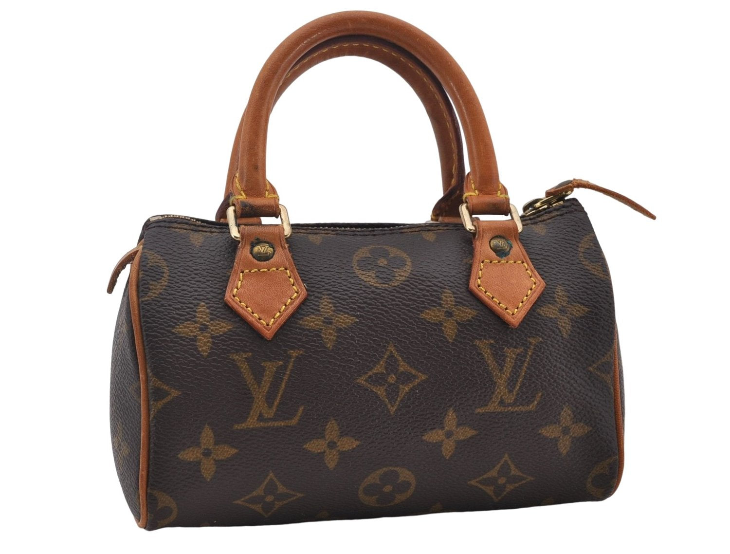 Authentic Louis Vuitton Monogram Mini Speedy Hand Bag M41534 LV 9757D