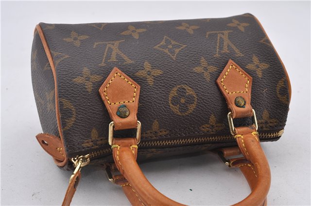 Authentic Louis Vuitton Monogram Mini Speedy Hand Bag M41534 LV 9757D