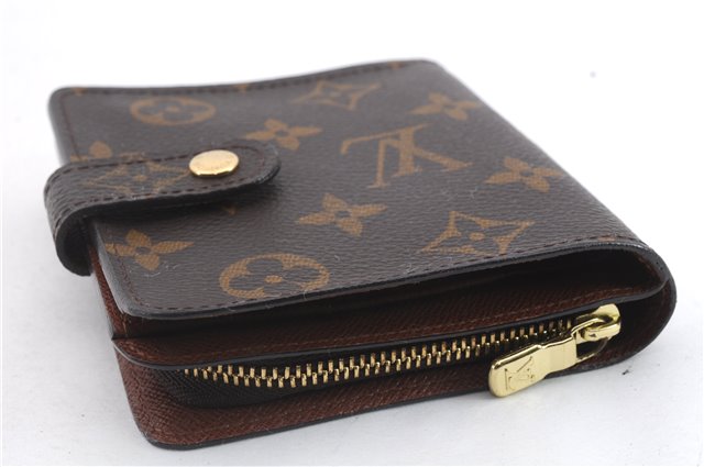 Authentic Louis Vuitton Monogram Compact Zip Bifold Wallet M61667 LV 9758C