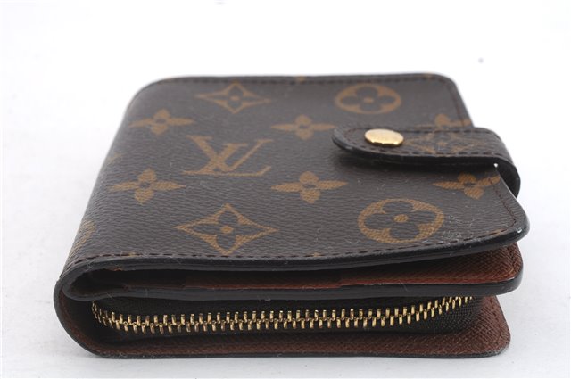 Authentic Louis Vuitton Monogram Compact Zip Bifold Wallet M61667 LV 9758C