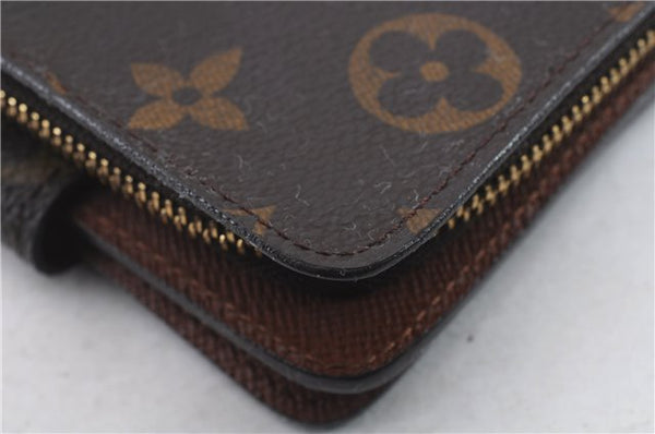 Authentic Louis Vuitton Monogram Compact Zip Bifold Wallet M61667 LV 9758C