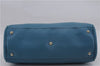 Auth GUCCI Bamboo Shopper Medium 2Way Shoulder Hand Bag Leather Light Blue 9760D