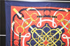 Authentic HERMES Carre 90 Scarf "Eperon d'or" Silk Navy 9762C