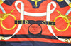 Authentic HERMES Carre 90 Scarf "Eperon d'or" Silk Navy 9762C