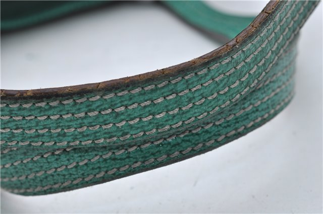 Authentic GUCCI Shoulder Tote Bag GG Canvas Leather 113017 Beige Green 9762D