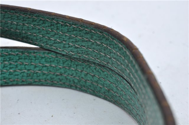 Authentic GUCCI Shoulder Tote Bag GG Canvas Leather 113017 Beige Green 9762D