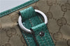 Authentic GUCCI Shoulder Tote Bag GG Canvas Leather 113017 Beige Green 9762D