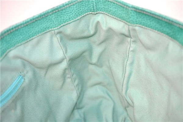 Authentic GUCCI Shoulder Tote Bag GG Canvas Leather 113017 Beige Green 9762D