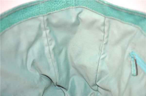 Authentic GUCCI Shoulder Tote Bag GG Canvas Leather 113017 Beige Green 9762D