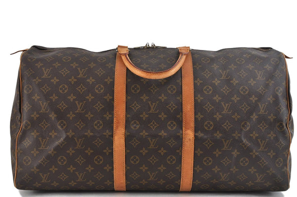 Authentic Louis Vuitton Monogram Keepall 60 Boston Bag M41422 LV 9764C