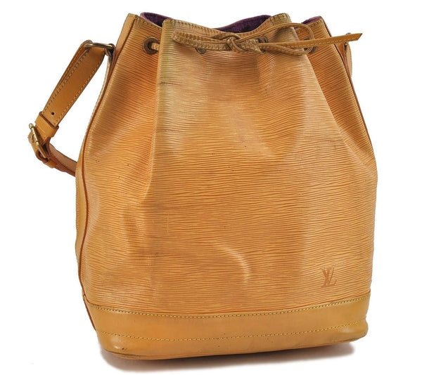 Authentic Louis Vuitton Epi Noe Shoulder Bag Yellow M44009 LV 9768C