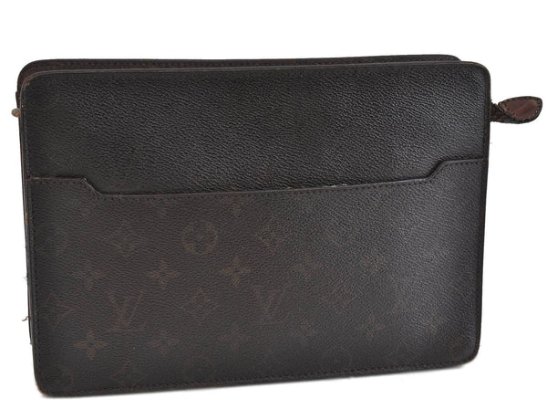 Authentic LOUIS VUITTON Monogram Pochette Homme Clutch Hand Bag M51795 LV 9769B