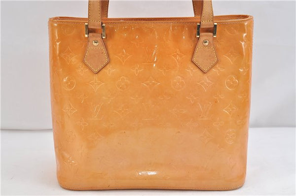Authentic Louis Vuitton Vernis Houston Shoulder Hand Bag Yellow M91302 LV 9776C