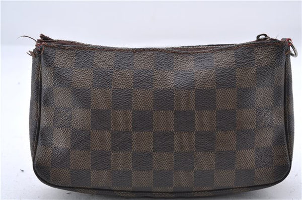 Auth Louis Vuitton Damier Pochette Accessoires Clutch Pouch N51985 LV Junk 9778C