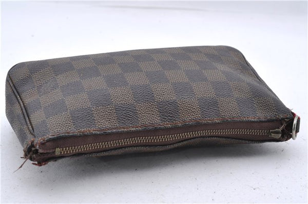 Auth Louis Vuitton Damier Pochette Accessoires Clutch Pouch N51985 LV Junk 9778C