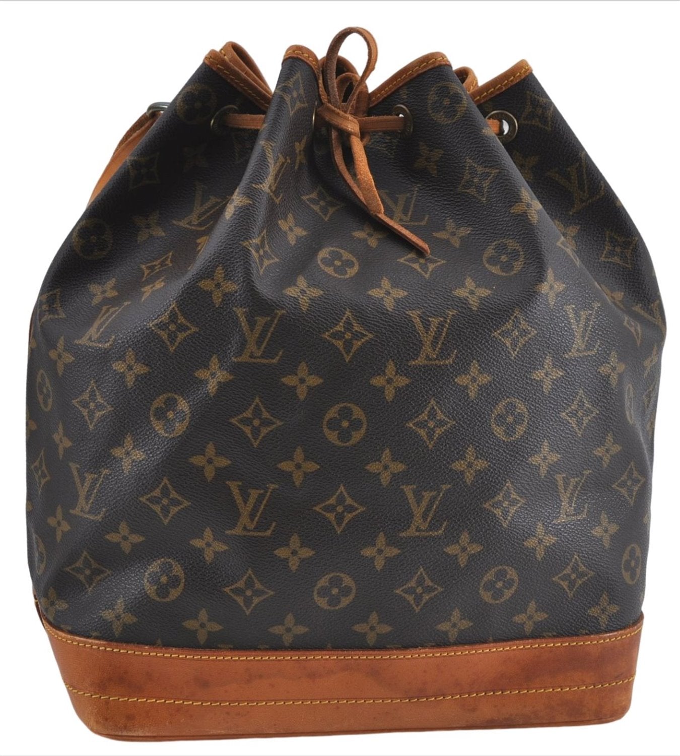 Authentic Louis Vuitton Monogram Noe Shoulder Drawstring Bag M42224 LV 9779A