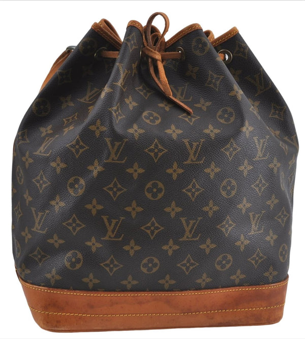 Authentic Louis Vuitton Monogram Noe Shoulder Drawstring Bag M42224 LV 9779A
