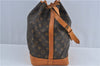Authentic Louis Vuitton Monogram Noe Shoulder Drawstring Bag M42224 LV 9779A