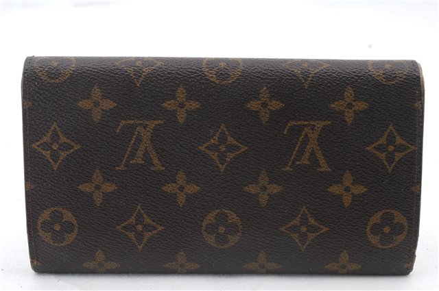 Auth Louis Vuitton Monogram Portefeuille International Wallet M61217 LV 9779C