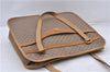 Authentic GUCCI Micro GG PVC Leather Shoulder Tote Bag Brown 9781C