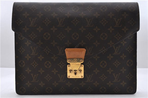 Auth Louis Vuitton Monogram Porte Documents Senateur Briefcase M53335 LV 9782C