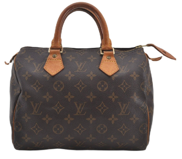 Authentic Louis Vuitton Monogram Speedy 25 Boston Hand Bag Purse M41528 LV 9782E