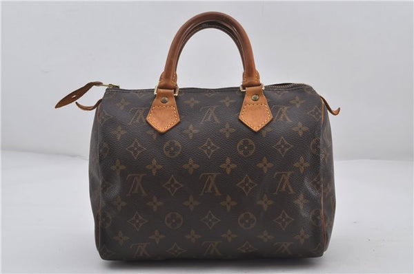 Authentic Louis Vuitton Monogram Speedy 25 Boston Hand Bag Purse M41528 LV 9782E