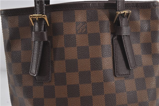 Authentic Louis Vuitton Damier Marais Bucket Shoulder Tote Bag N42240 LV 9784E